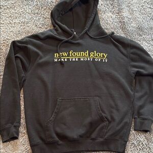 Black New Found Glory - Make the most of it - Hoodie with Yellow Text - Large